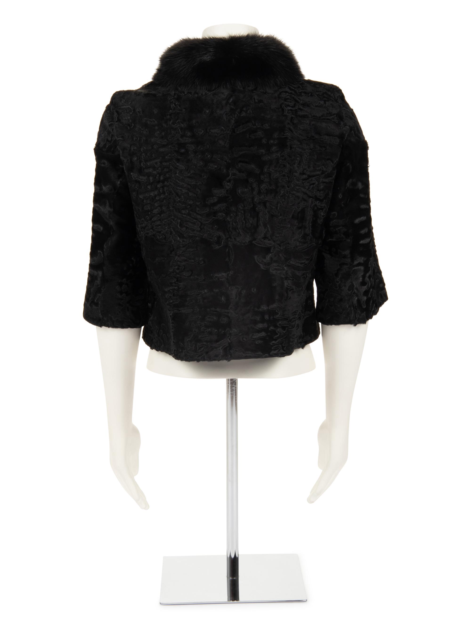 J. Mendel Broadtail Jacket with Sable