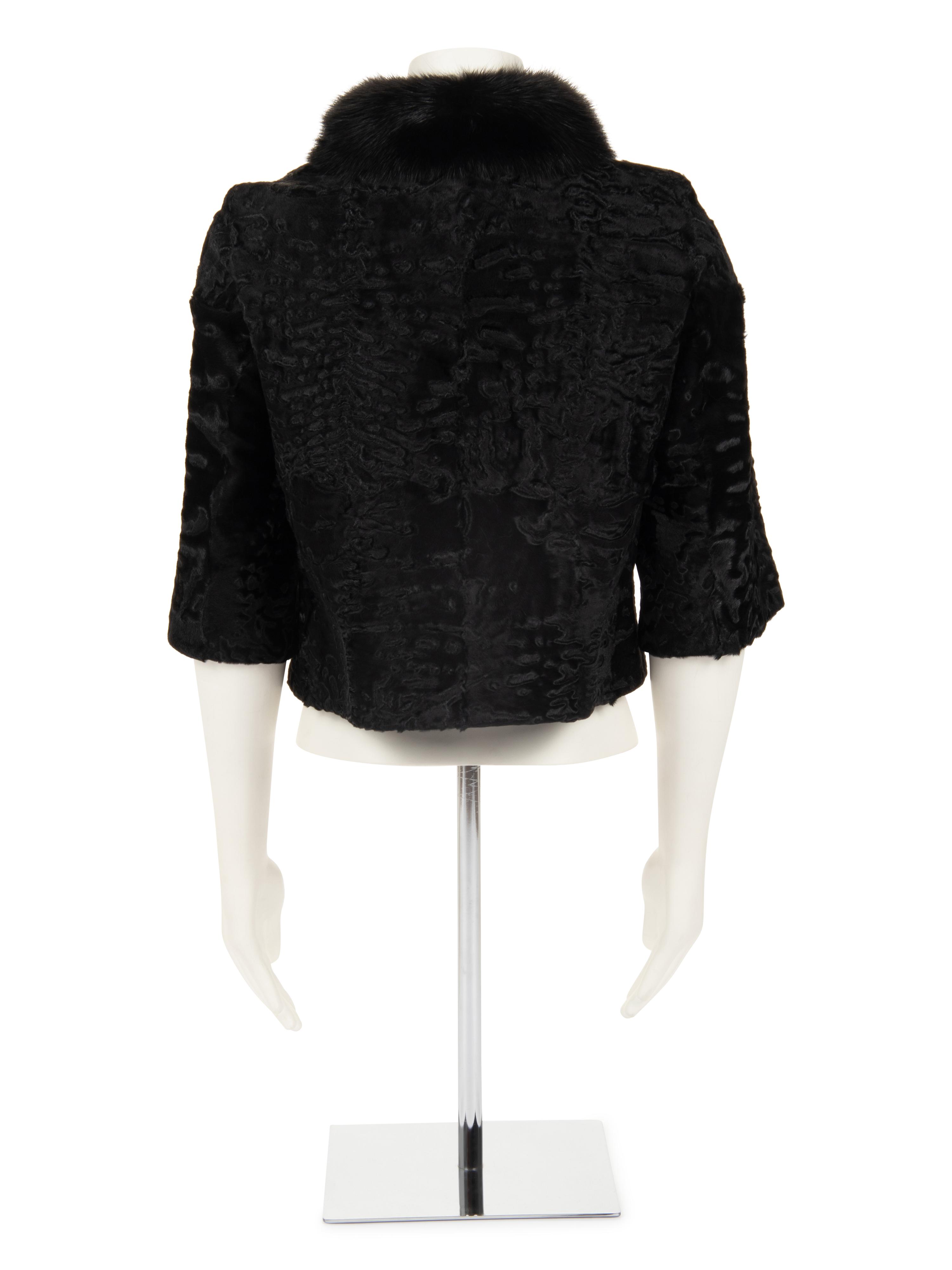 J. Mendel Broadtail Jacket with Sable