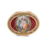 A Louis XVI Gold and Enameled Snuff Box