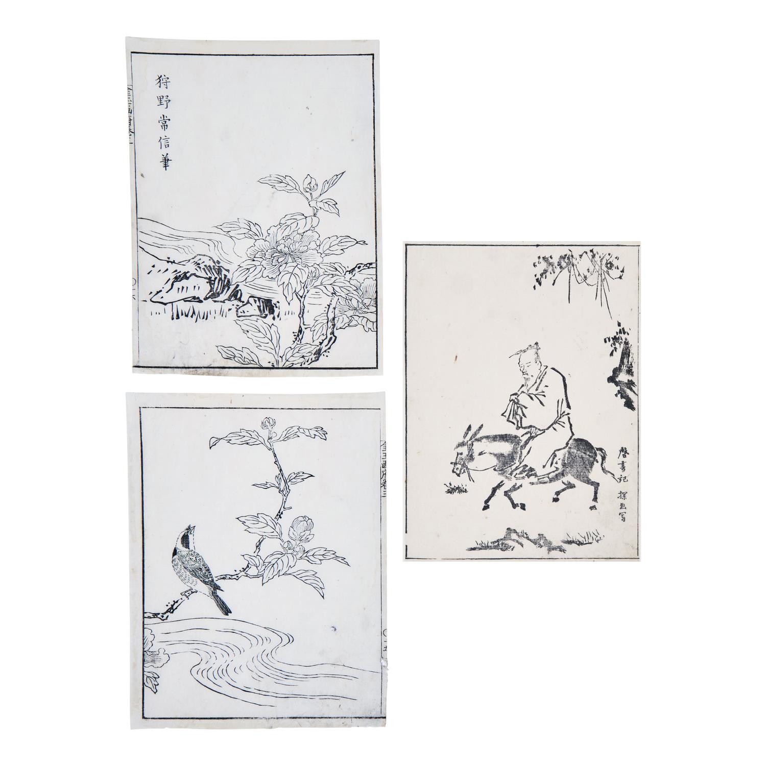 Eleven Assorted Japanese Woodblock Works, 18th-19th Century