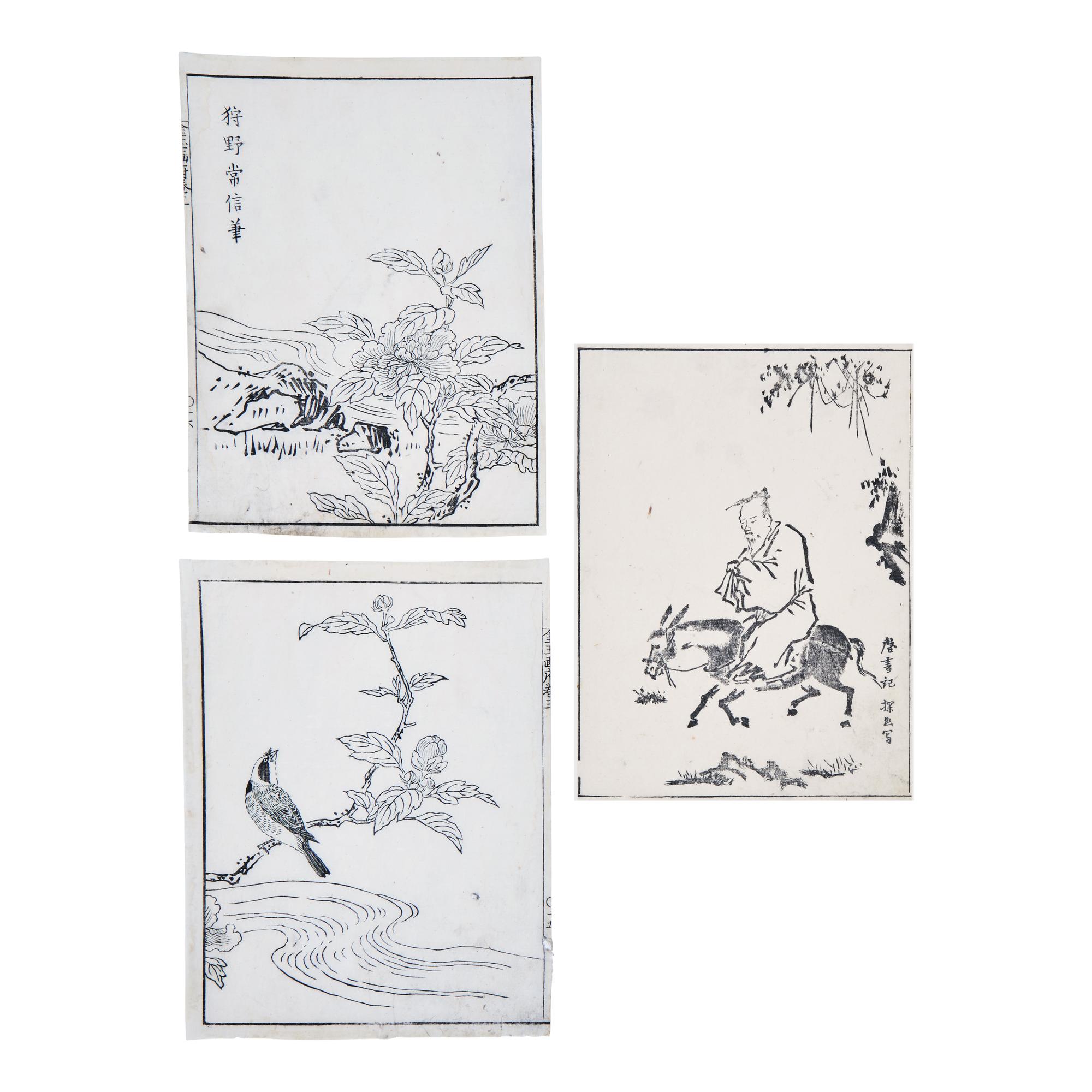 Eleven Assorted Japanese Woodblock Works, 18th-19th Century