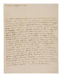 [ENGLISH & CONTINENTAL MANUSCRIPTS]. ROCHAMBEAU, Jean-Baptise, Comte de (1725-1807). Autograph letter signed ("Le Comte de Rochambeau") to unnamed officer dated 18 January 1771.