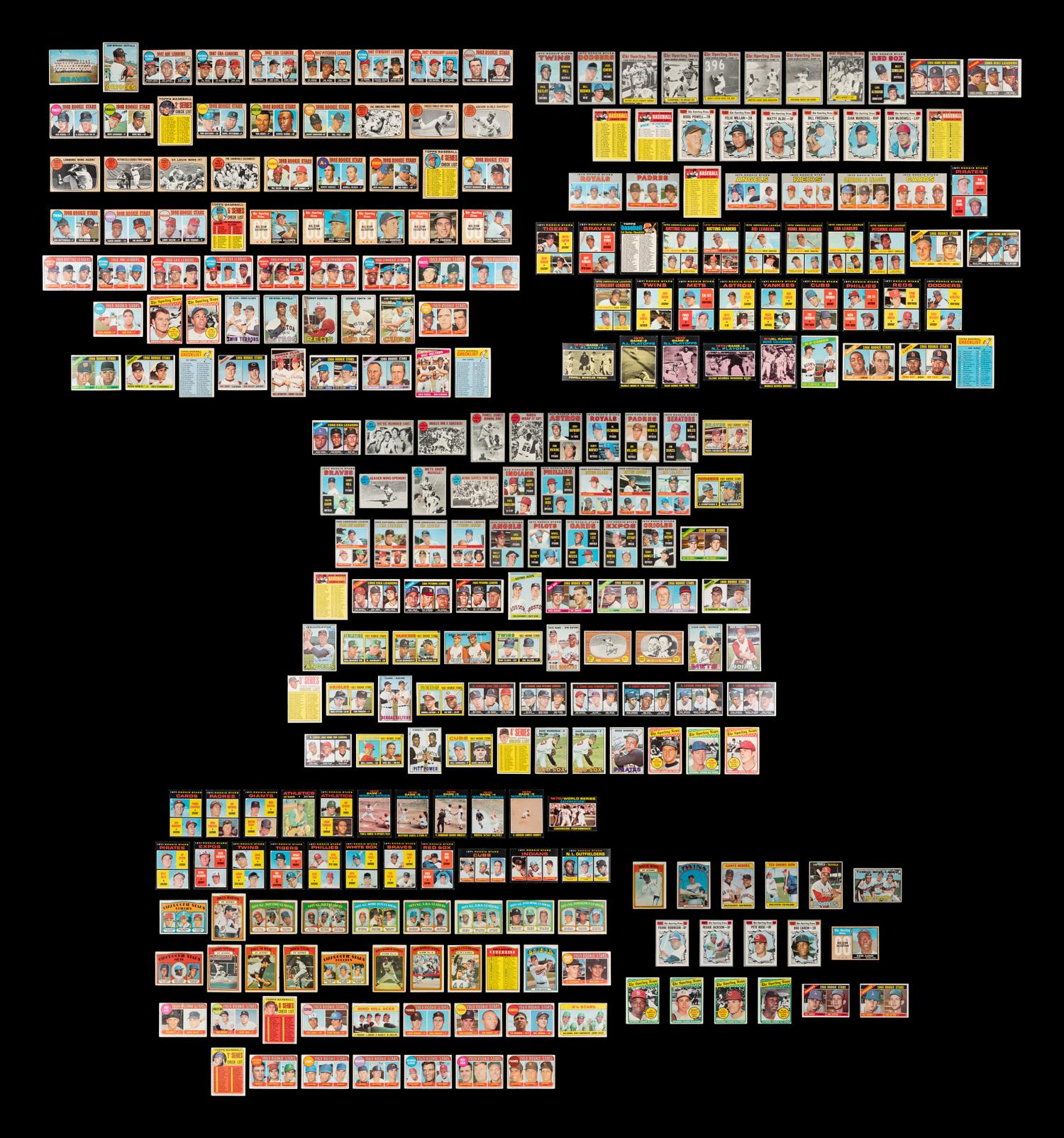 A Large Group of Over 2,600 Assorted 1960s-80s Topps Baseball Cards