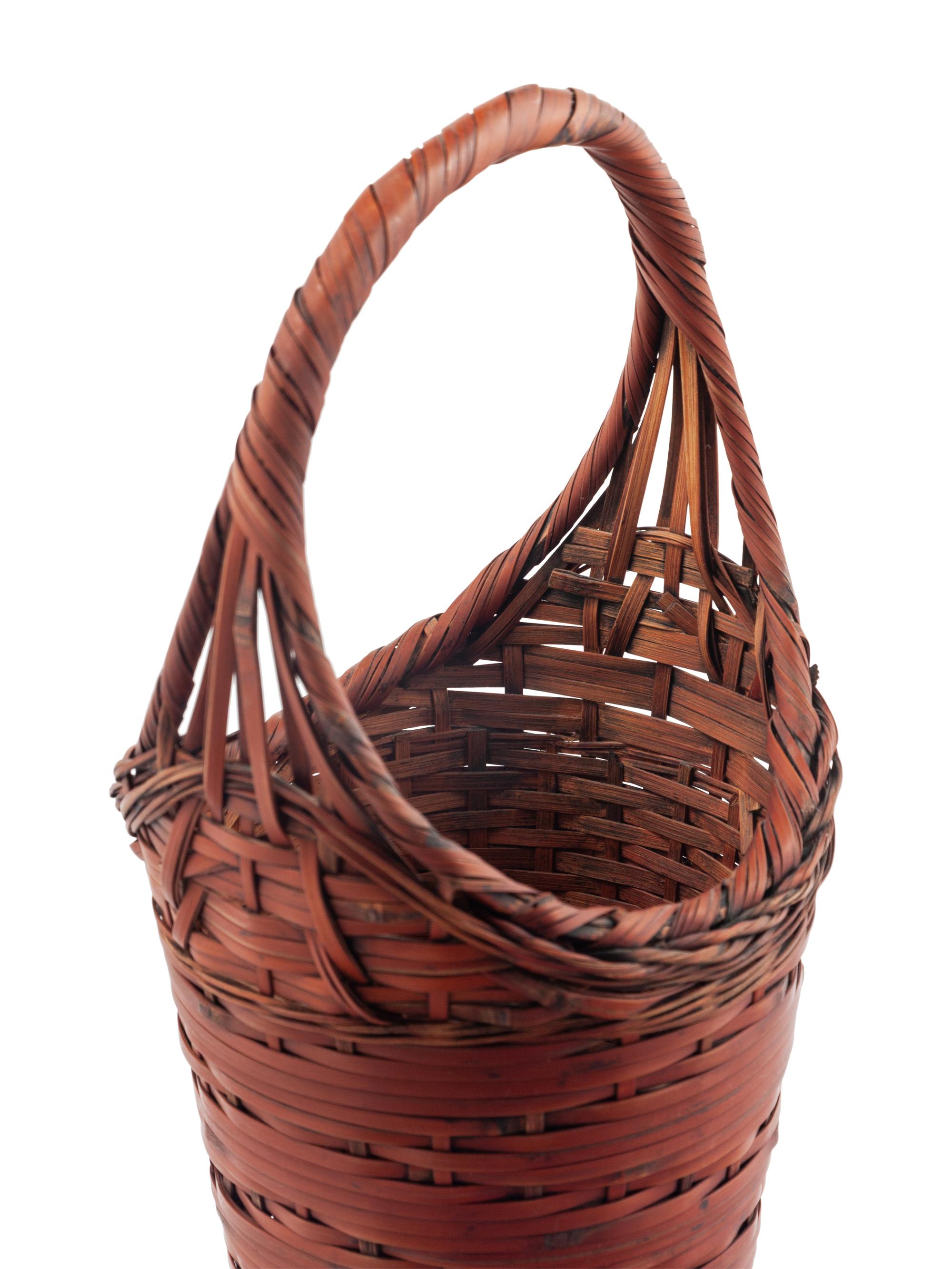 A Japanese Bamboo Ikebana Basket