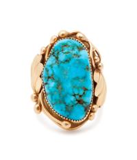 Navajo 14k Gold and Turquoise Ring