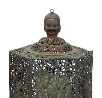 A Set of Three of Chinese Bronze Hanging Lanterns