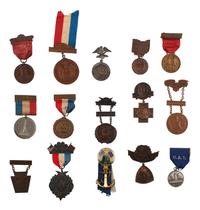 [CIVIL WAR]. A group of 29 GAR medals and ribbons associated with the Battle of Gettysburg, including: