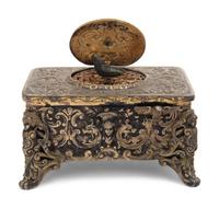 A German Silver-Gilt Singing Bird Automaton Box