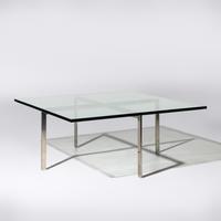 Pair of Barcelona Chairs with Ottoman and a Coffee Table for Knoll