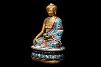 A Chinese Cloisonne Enamel Figure of Buddha