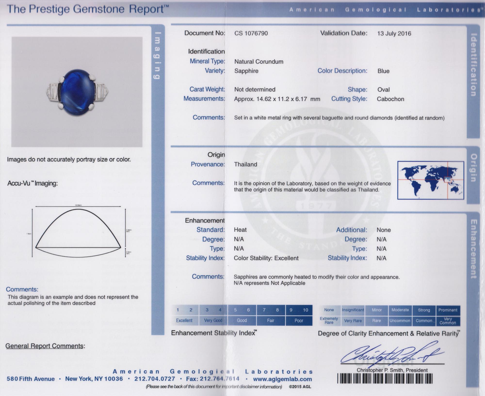 A Platinum, Sapphire and Diamond Ring, 4.70 dwts.
