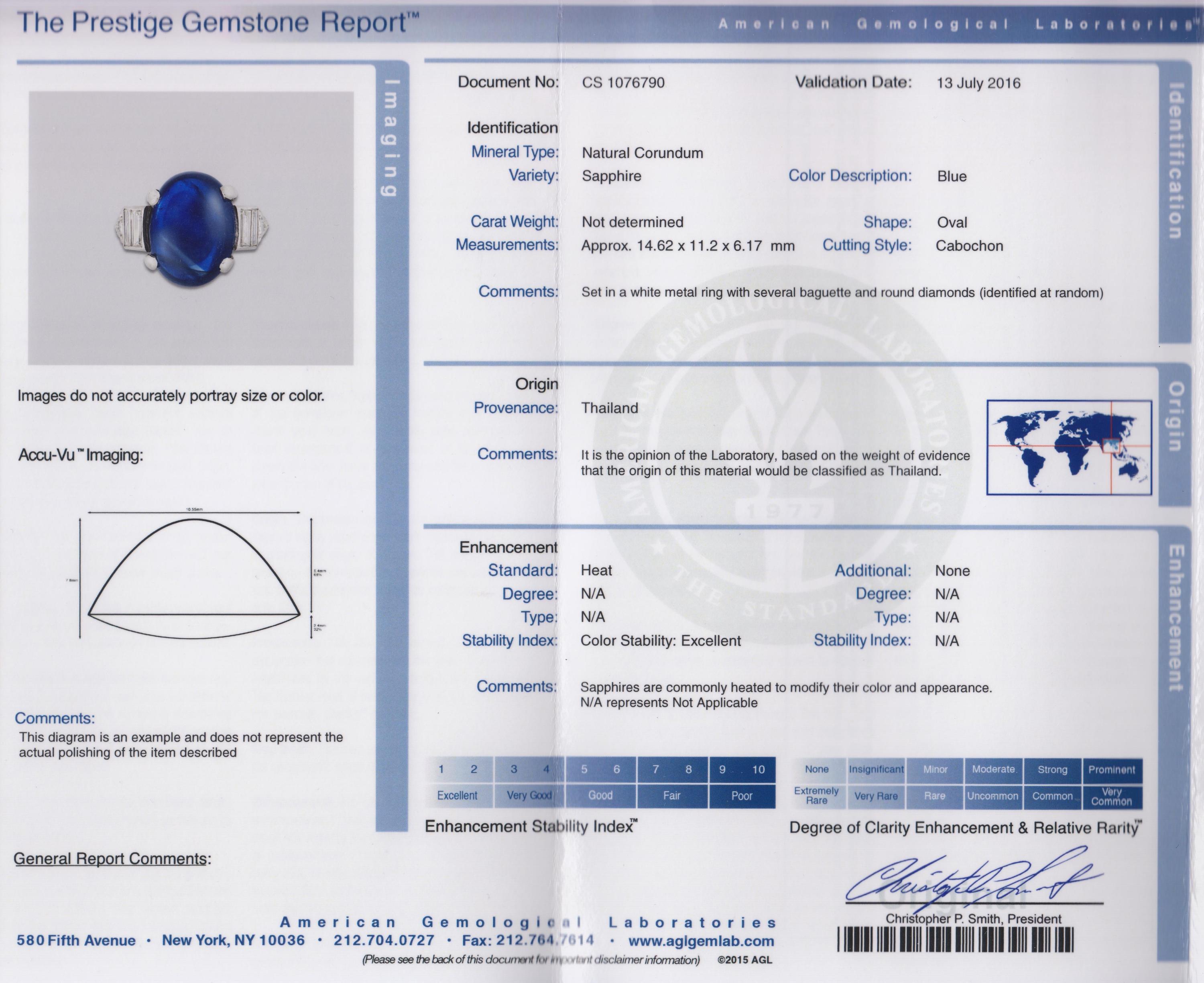 A Platinum, Sapphire and Diamond Ring, 4.70 dwts.