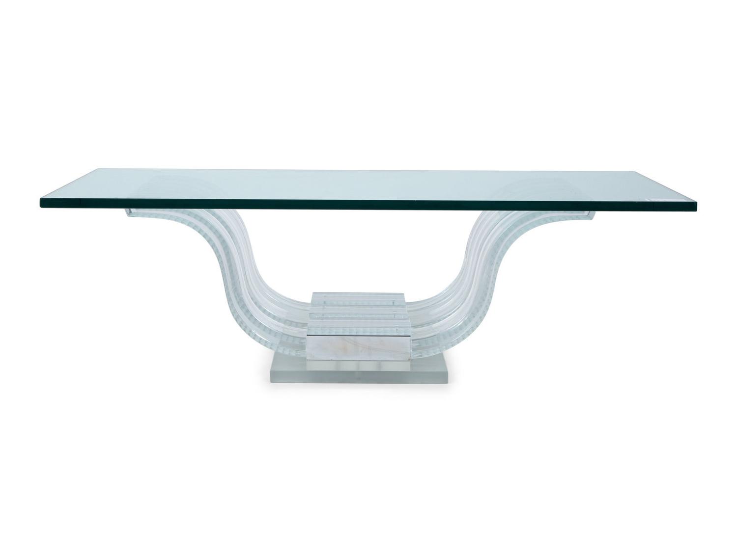 A Lalique Perles d'Eau Cocktail Table