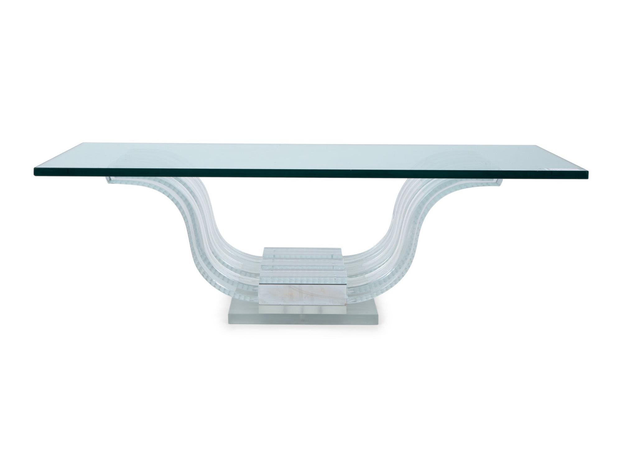 A Lalique Perles d'Eau Cocktail Table