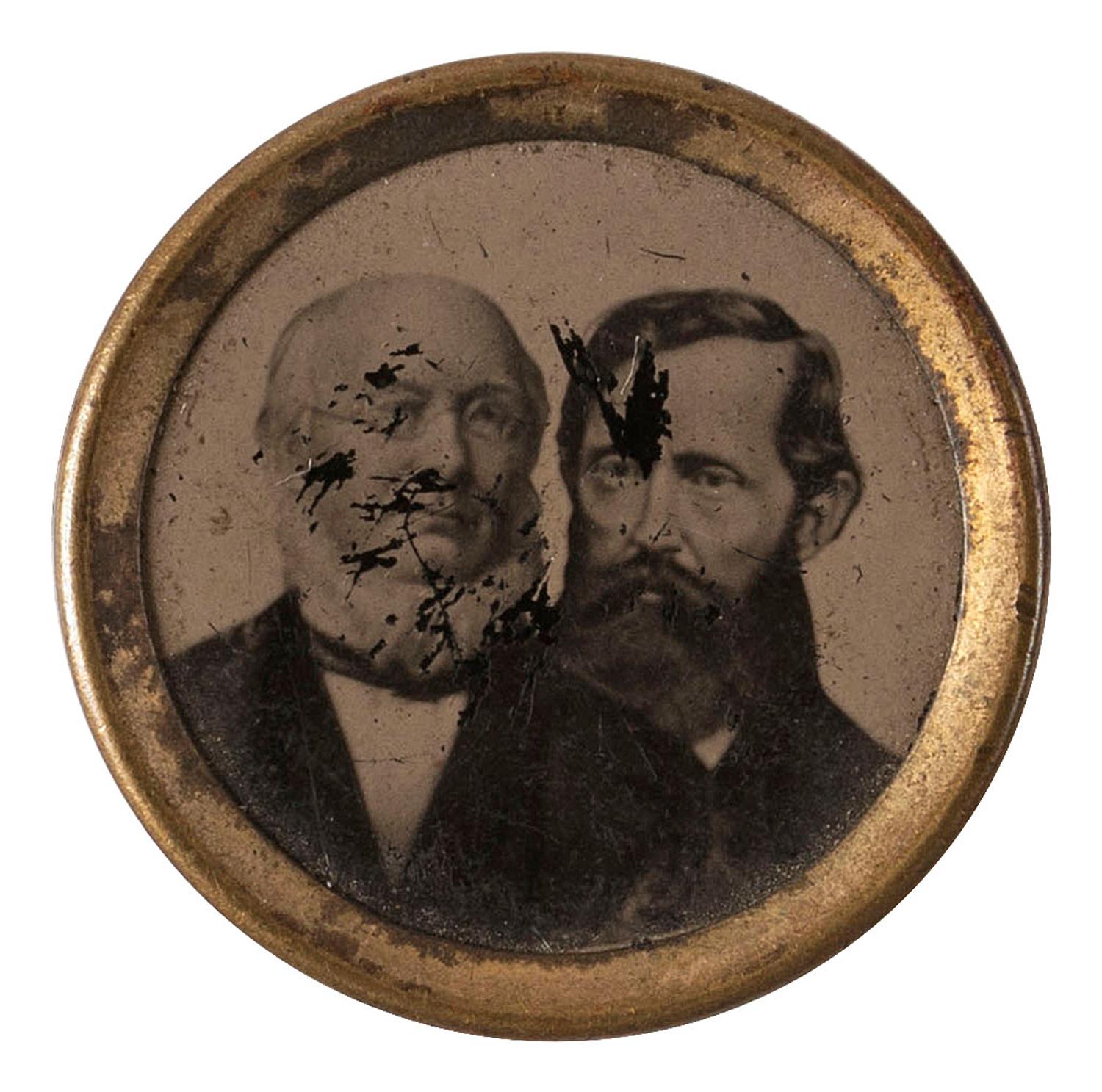 [POLITICS]. Horace Greeley & Benjamin Gratz Brown jugate ferrotype. Ca 1872.
