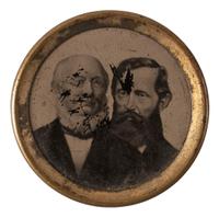 [POLITICS]. Horace Greeley & Benjamin Gratz Brown jugate ferrotype. Ca 1872.