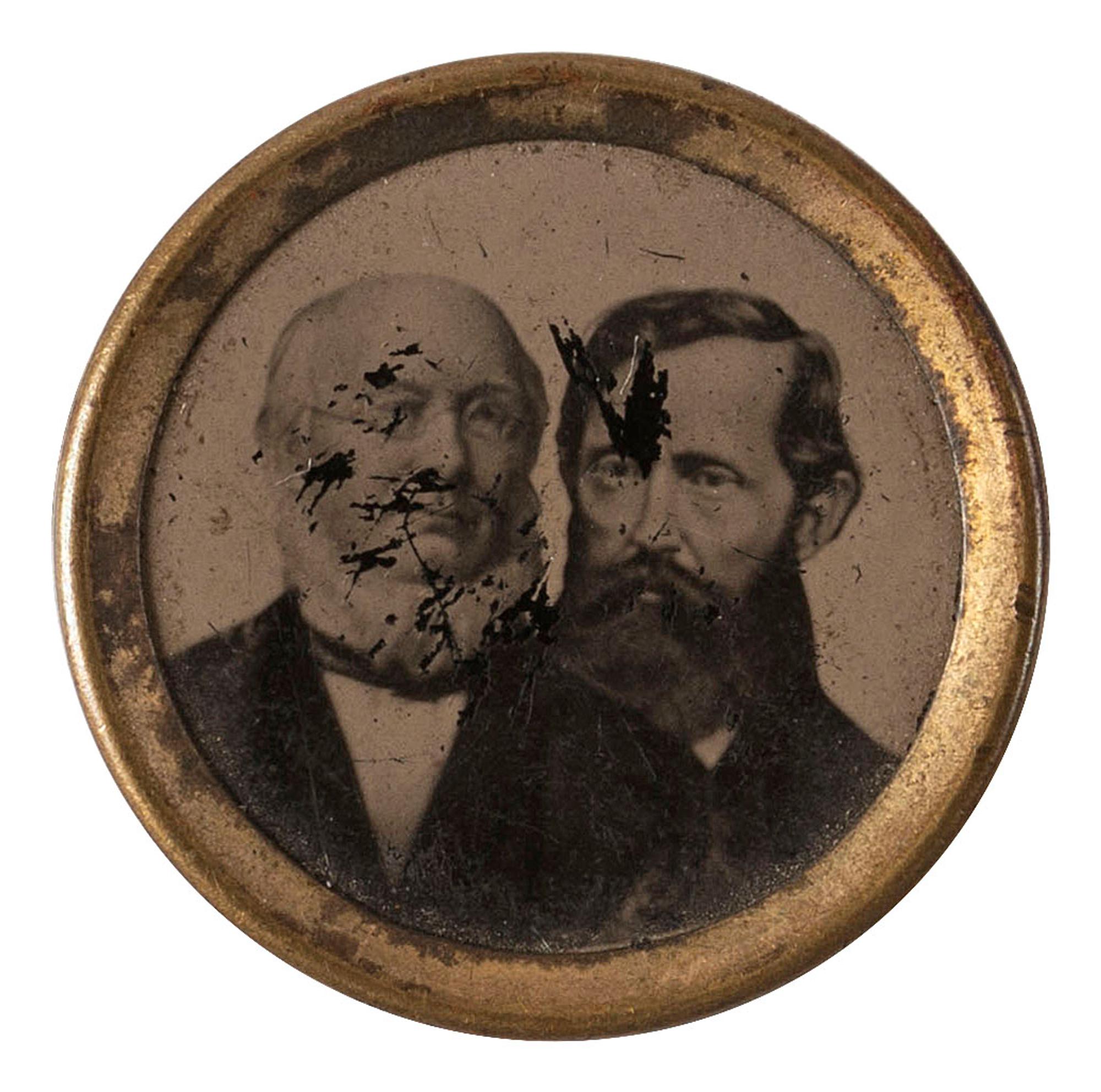 [POLITICS]. Horace Greeley & Benjamin Gratz Brown jugate ferrotype. Ca 1872.