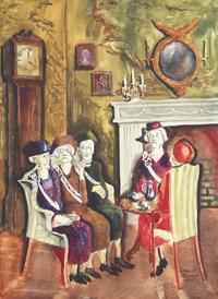 Teatime with Daughters of the American Revolution , 1935