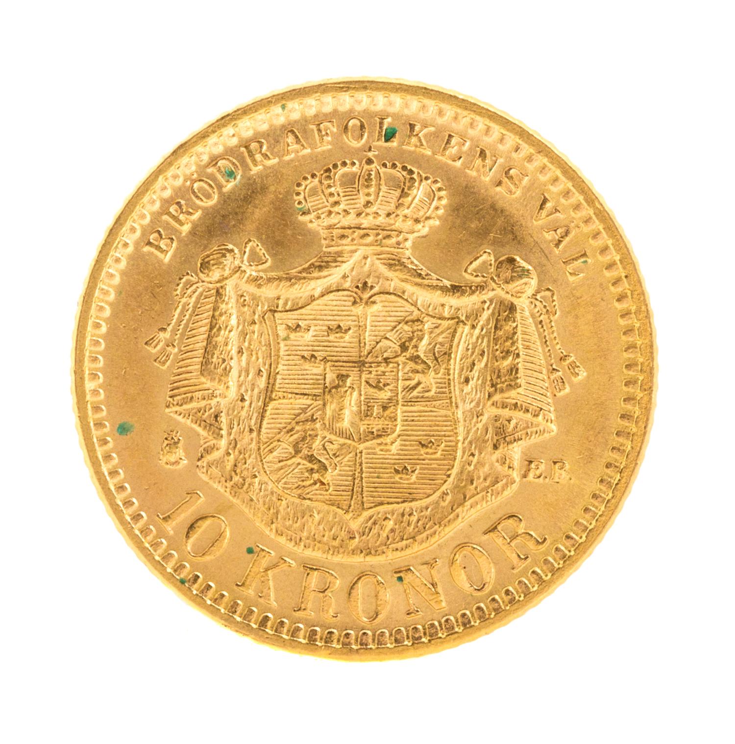 Kingdom of Sweden (1901 CE), — Gold 10 Kroner