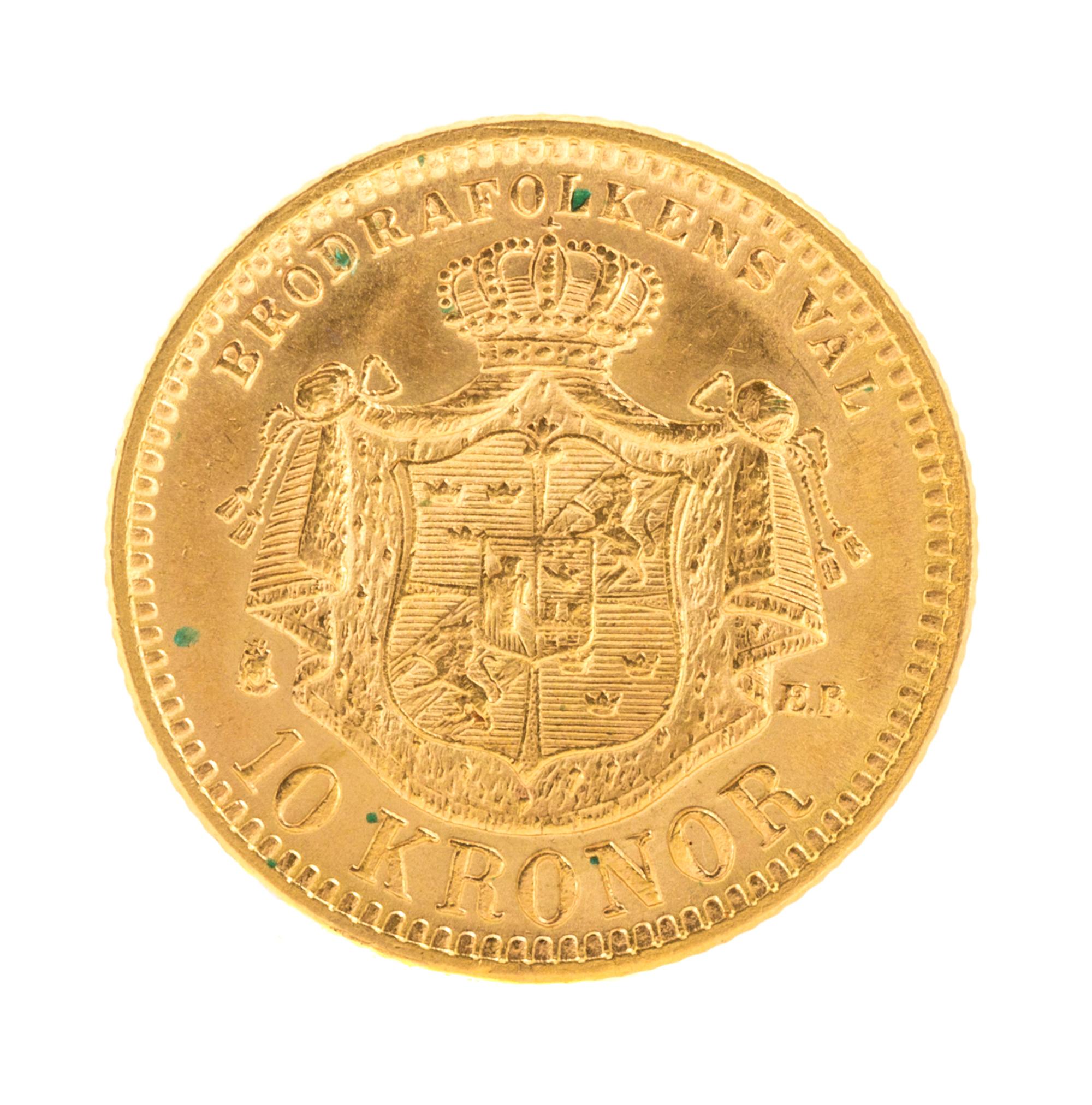 Kingdom of Sweden (1901 CE), — Gold 10 Kroner