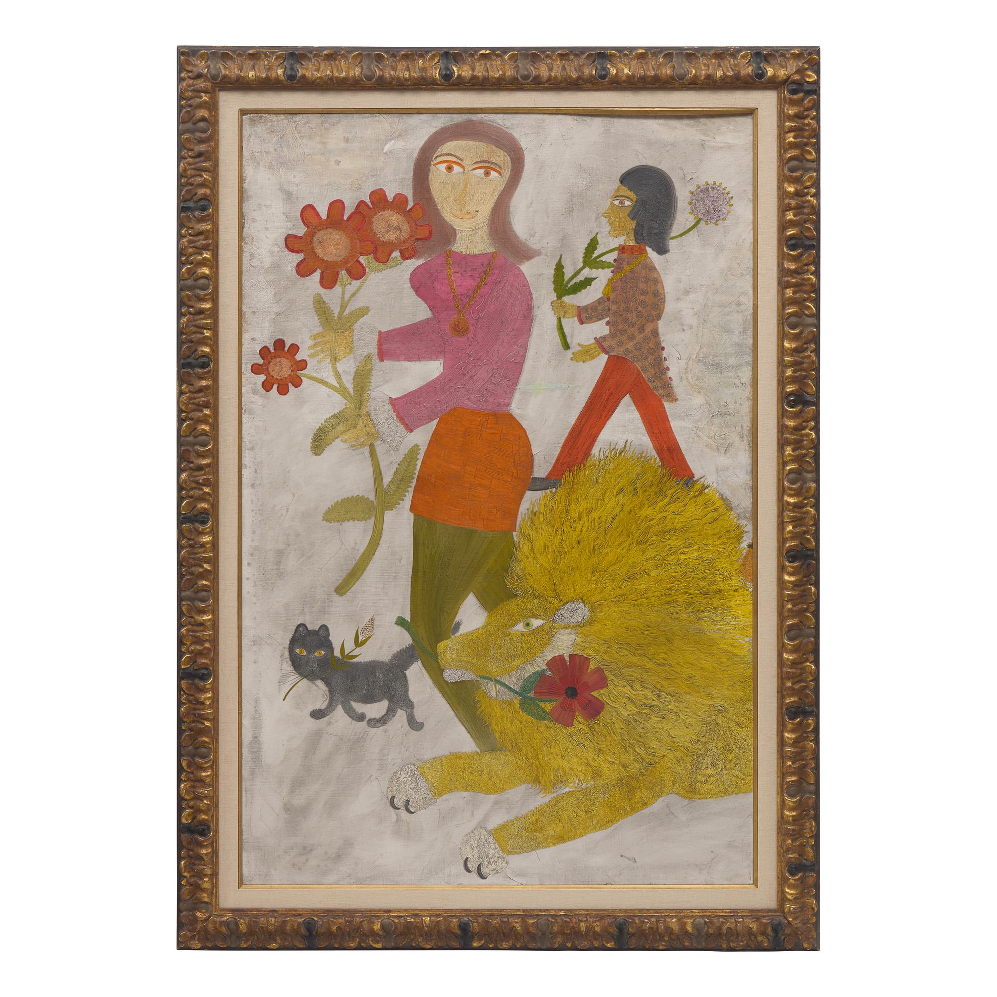 Henri Hecht Maïk (French, 1922-1993) — Le Lion à la Fleur