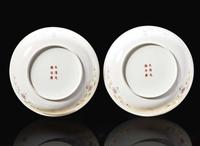 A pair of Chinese famille rose "Cockerel" dishes, Guangxu six-character marks, possibly Republic period 粉彩錦雉盤一對 可能為民國