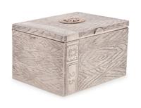 A Russian Trompe l'Oeil Silver Table-Top Cigarette Box