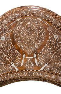 Two Anglo-Indian Bone Inlaid Reniform Side Tables