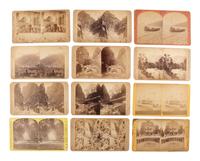 [EARLY PHOTO] 72 stereoviews of various scenes and subjects, incl. Harriet Beecher Stowe's house.