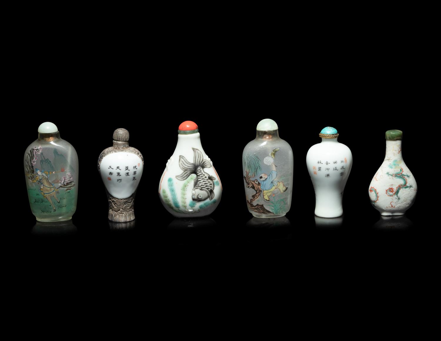 Six Chinese Snuff Bottles