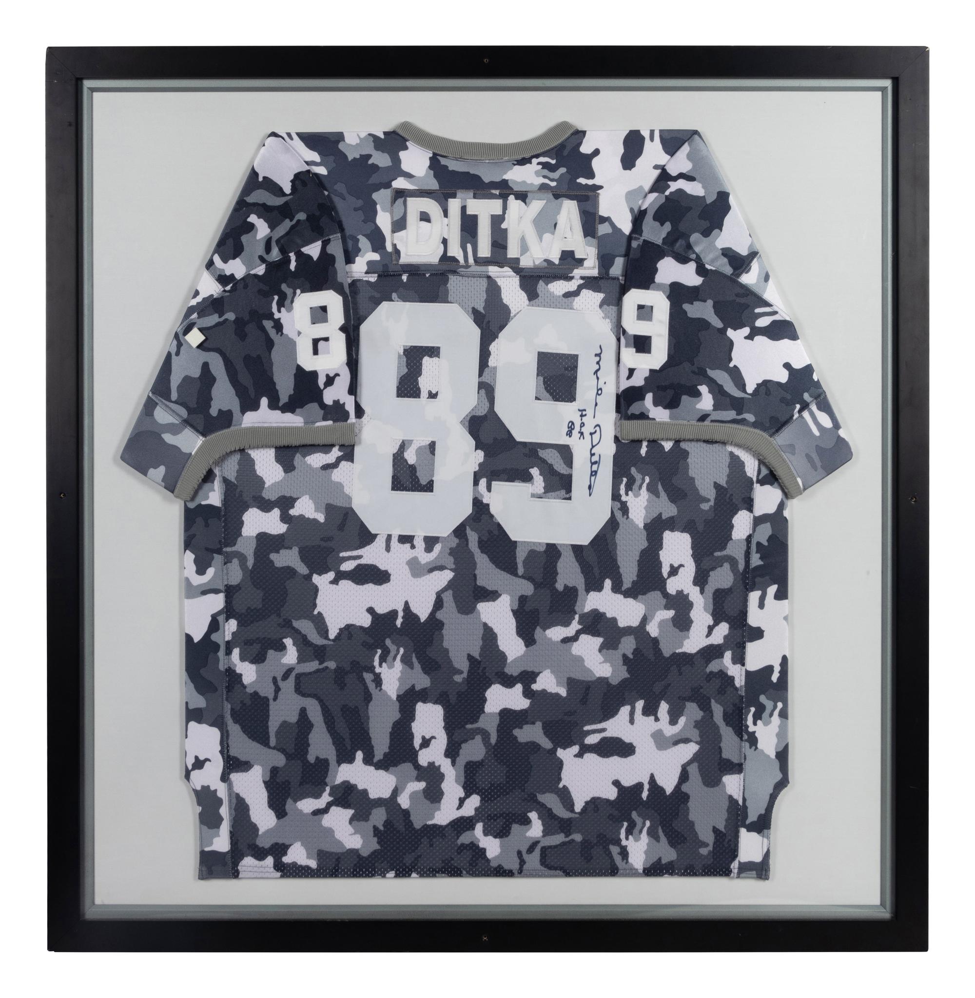 A Mike Ditka Chicago White Sox Signed Autograph Ceremonial Baseball Jersey Presentation Formerly Displayed at Mike Ditka's Restaurant
