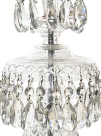 A Georgian Style Cut Glass Five-Light Chandelier