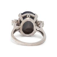 STAR SAPPHIRE AND DIAMOND RING