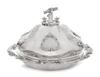 An Important Victorian Silver Presentation Covered Serving Dish of British Railroad Interest