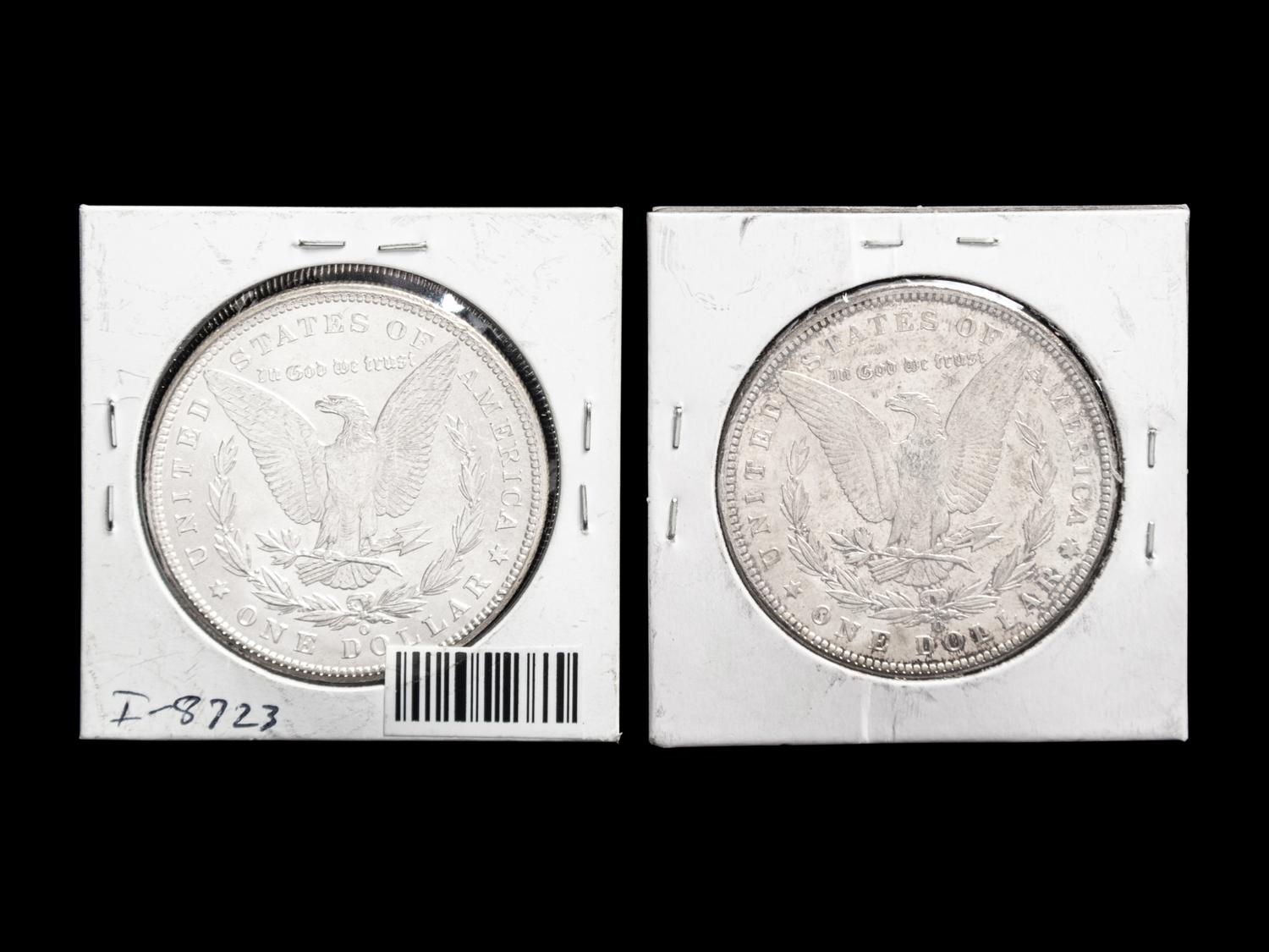 Two 1900-O Morgan $1 Coins