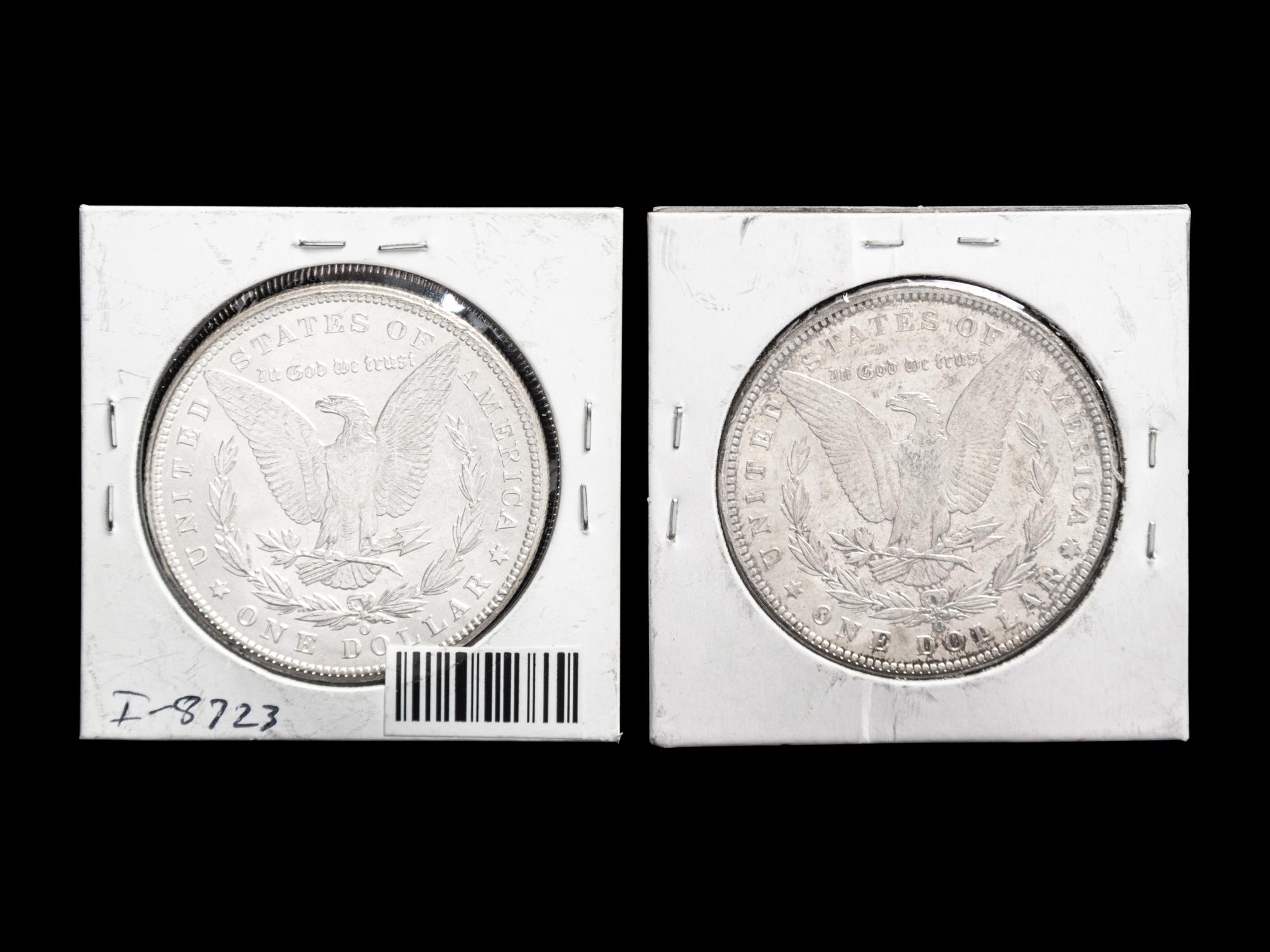 Two 1900-O Morgan $1 Coins