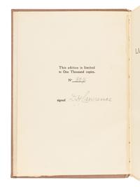 LAWRENCE, David Herbert (1885-1930). Lady Chatterley's Lover . Florence: Privately Printed, 1928.