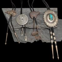 Navajo, Hopi, and Southwestern-style Silver Bolo Ties