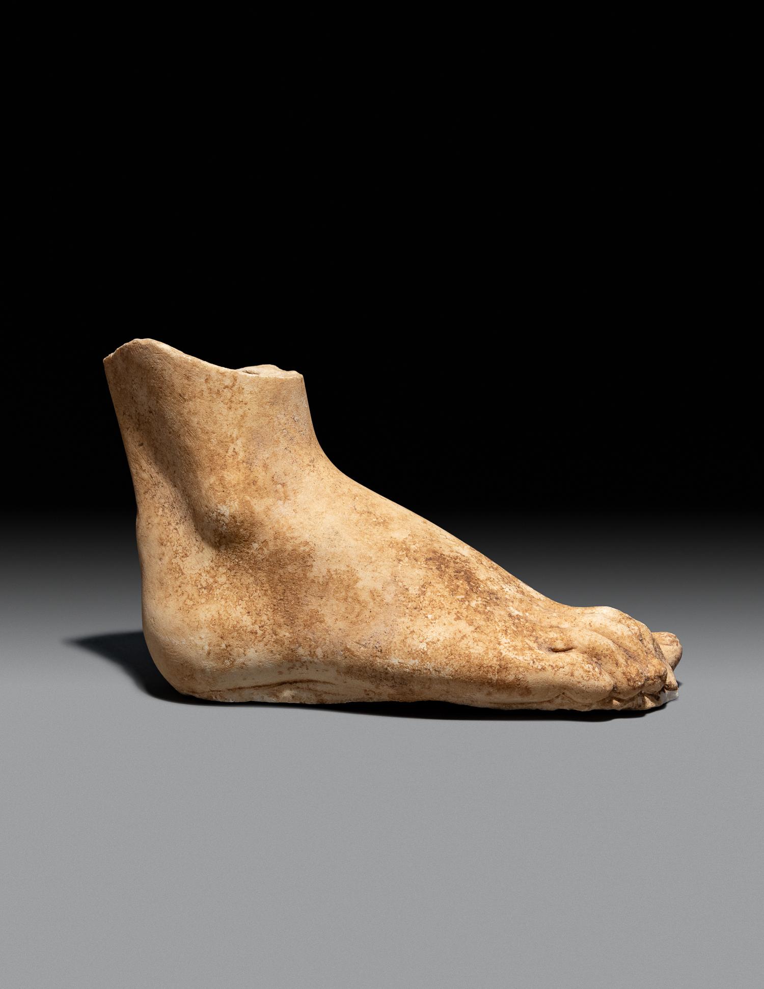 A Roman Marble Right Foot From a Statue