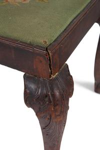 A Chippendale Carved Mahogany Claw-and-Ball Foot Side Chair