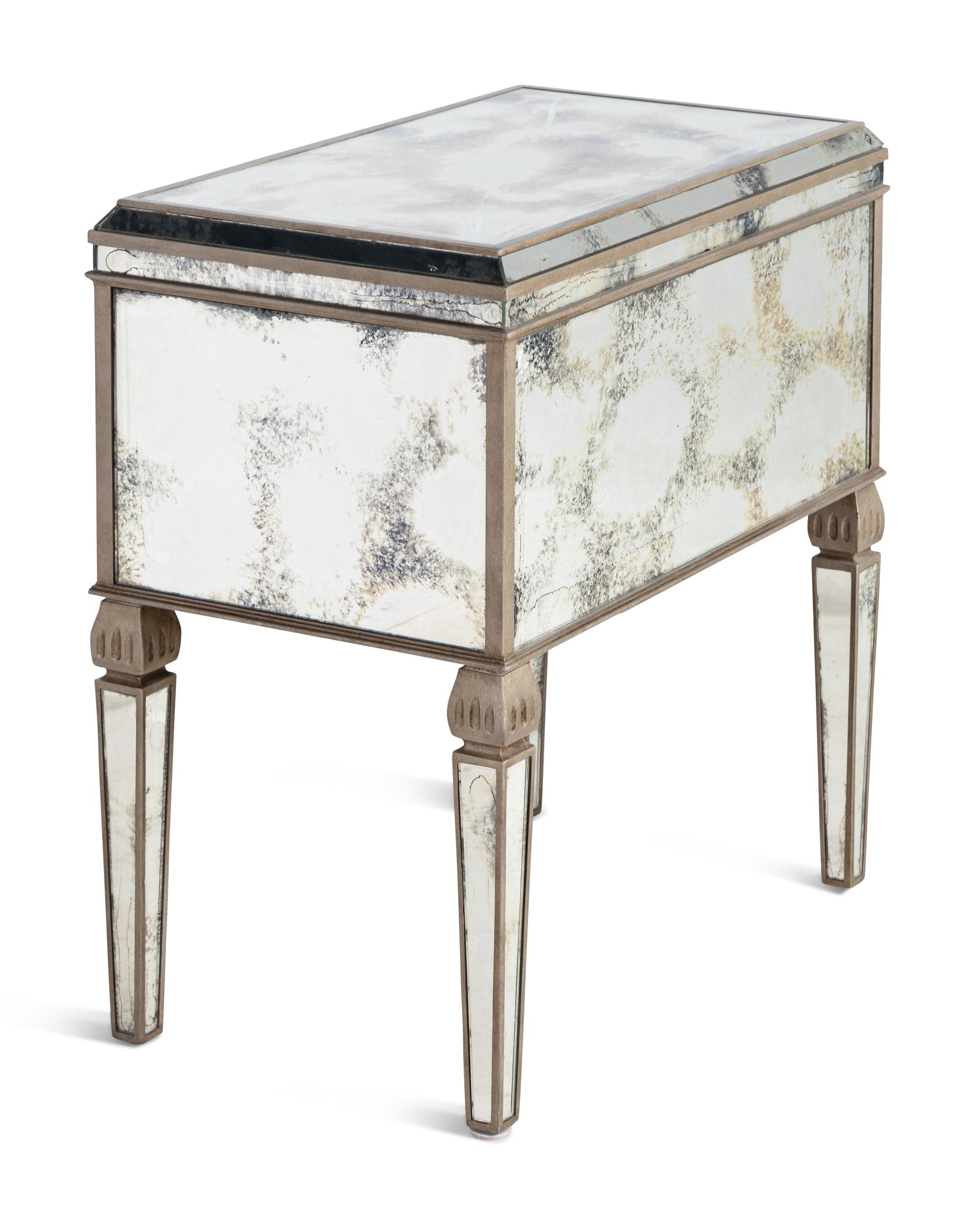 A Pair of Contemporary Mirrored Side Tables