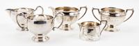 A Group of Five American Silver Table Articles, , comprising three creamers and two sugars