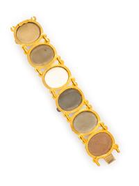 LAVA CAMEO AND YELLOW GOLD BRACELET