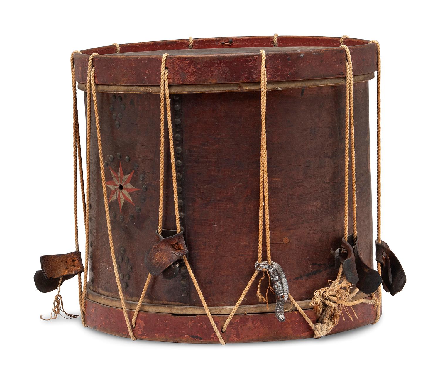 A War of 1812 Painted Militia Drum