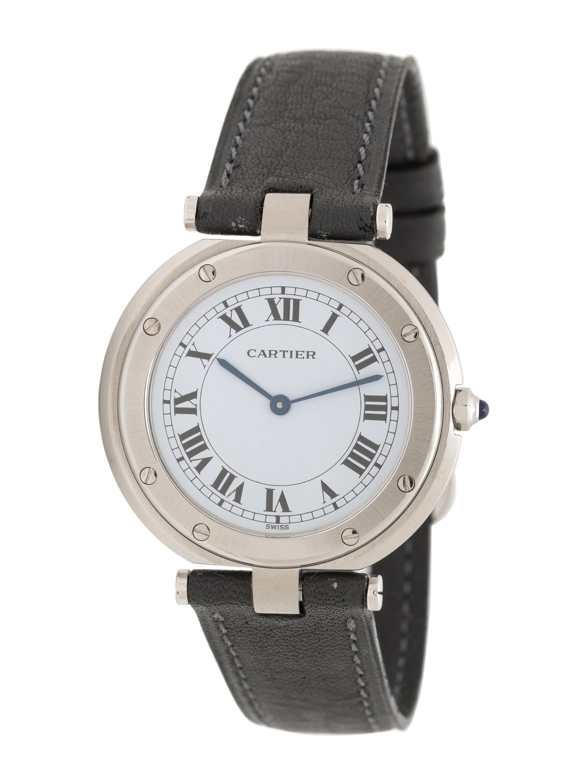CARTIER, STAINLESS STEEL 'SANTOS DE CARTIER' WRISTWATCH