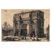 A pair of Veduta dell'Arco di Constantino; Veduta dell'Arco di Settimio Severo, from Vedute di Roma 2