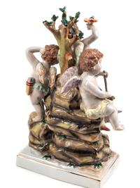 Two Continental Porcelain Figural Groups