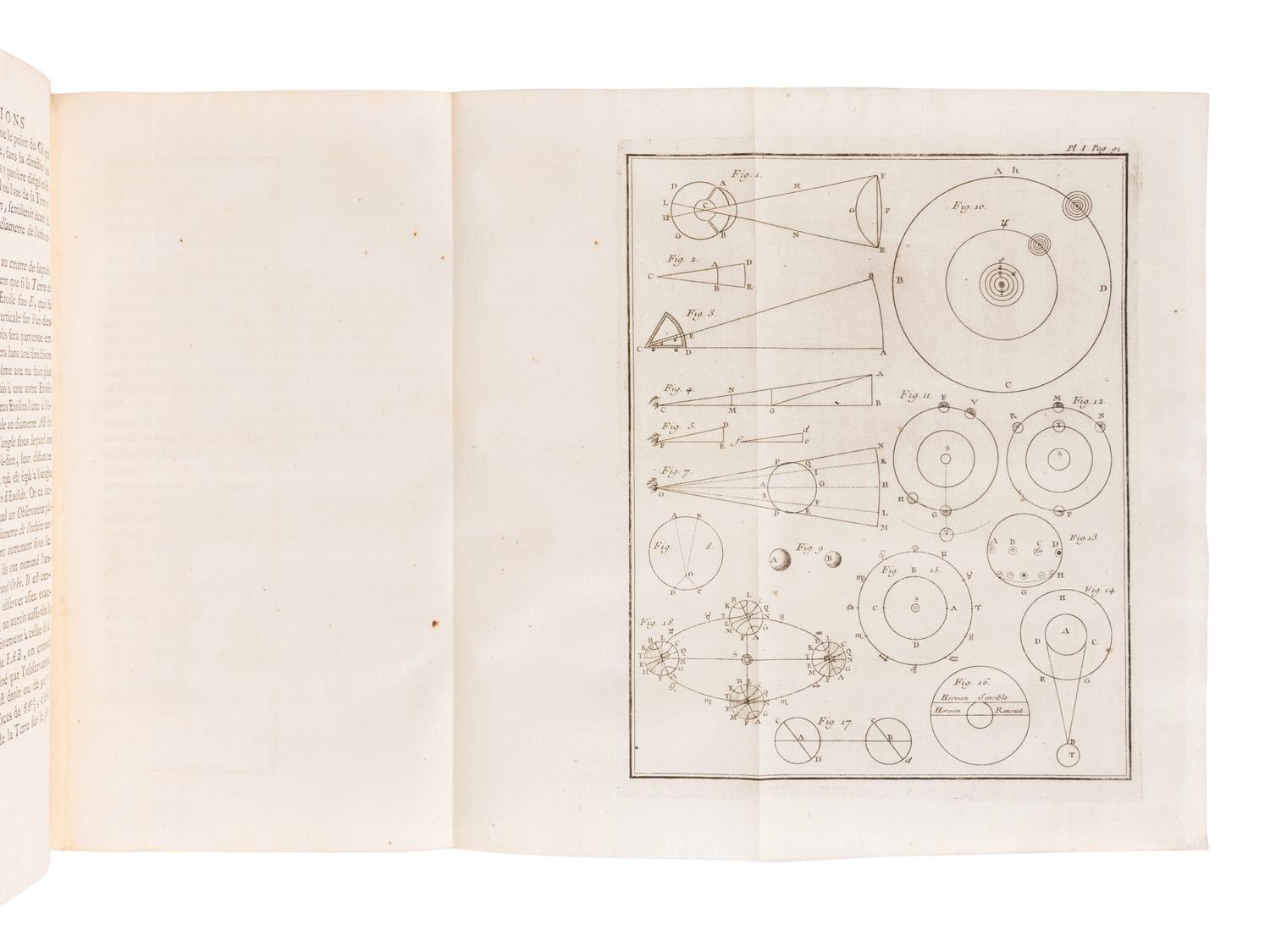 LE MONNIER, Pierre Charles (1715-1799). Institutions Astronomiques, ou Lecons Elementaires d'Astronomie, pour servir d'Introduction a la Physique Celeste and a la Science des Longitudes. Paris: Chez Hippolyte-Louis Guerin & Jacques Guerin, 1746.