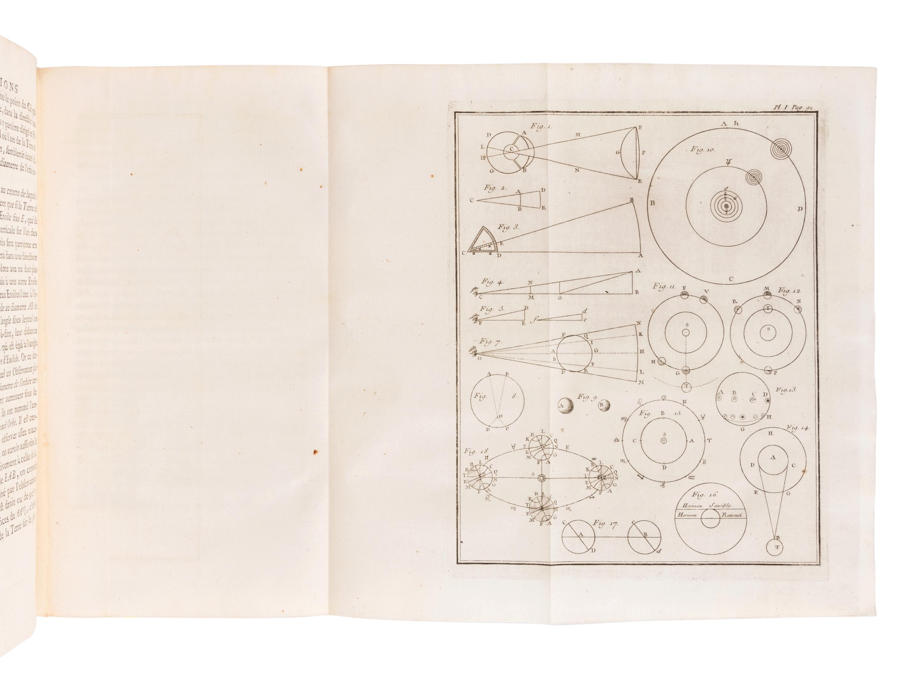 LE MONNIER, Pierre Charles (1715-1799). Institutions Astronomiques, ou Lecons Elementaires d'Astronomie, pour servir d'Introduction a la Physique Celeste and a la Science des Longitudes. Paris: Chez Hippolyte-Louis Guerin & Jacques Guerin, 1746.