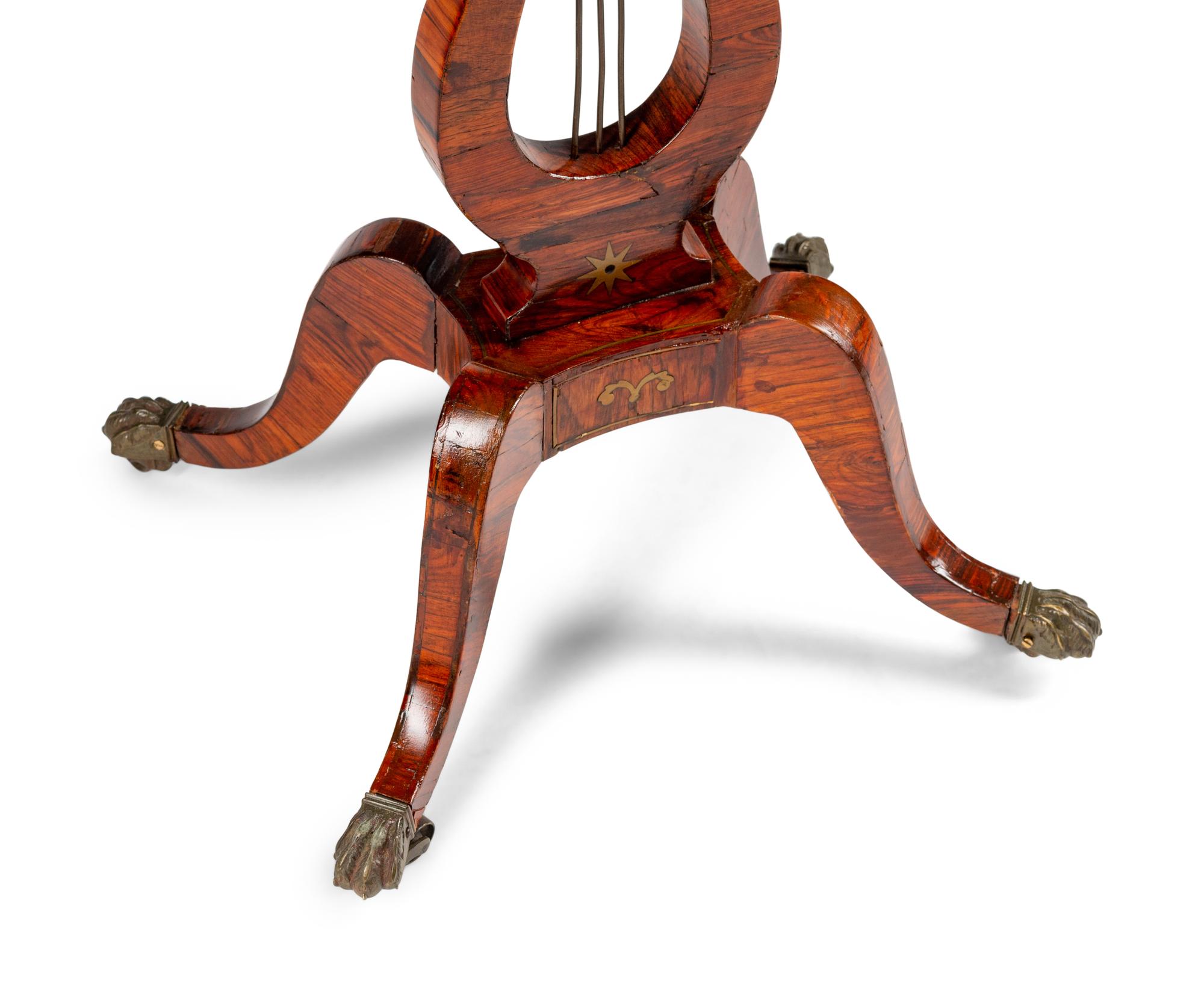 A Regency Brass-Inlaid Rosewood Tea Poy